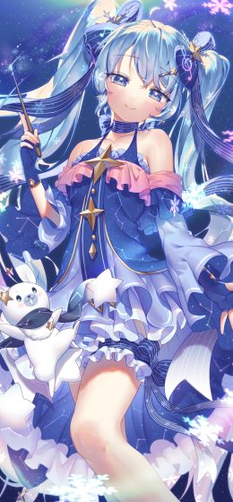 蓝色头发｜纵向显示｜蓝眼睛