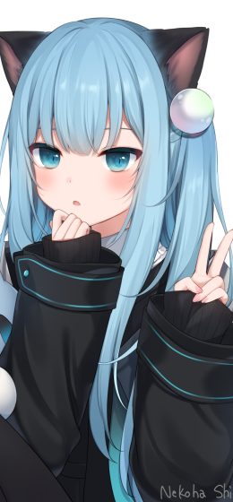 纵向显示｜动漫女孩｜蓝眼睛