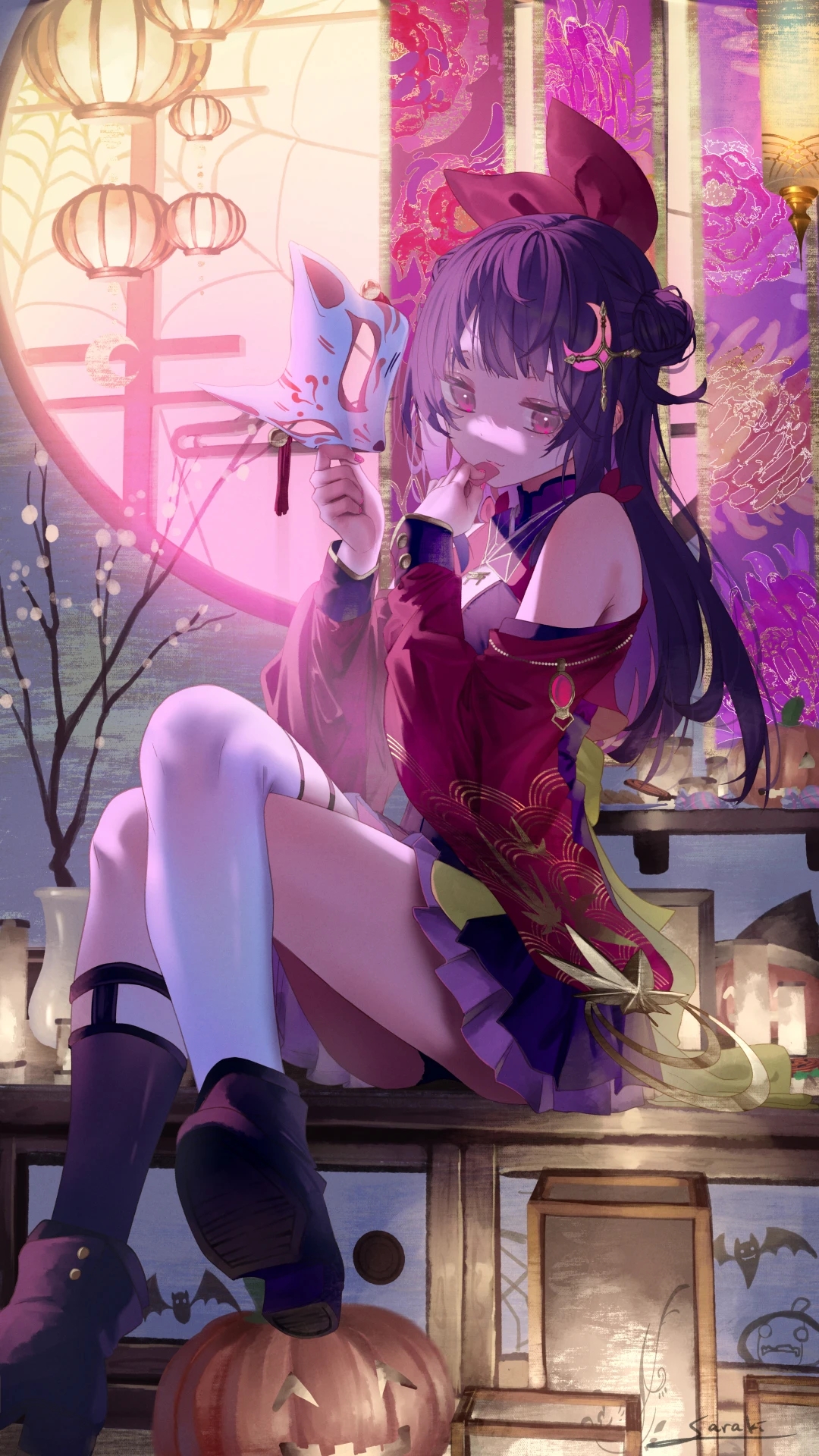 纵向显示｜动漫女孩｜鞋悬垂