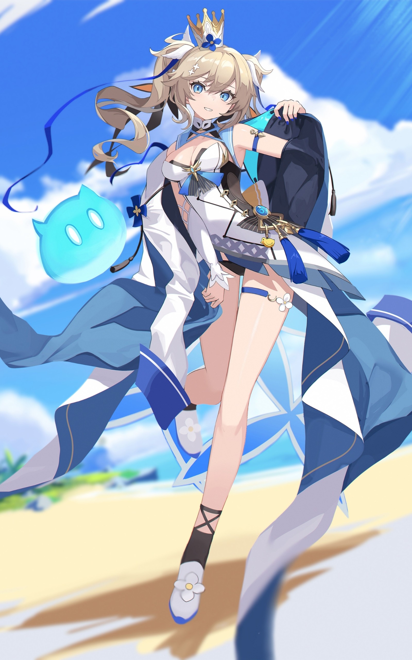 芭芭拉原神冲击｜鞋悬垂｜纵向显示