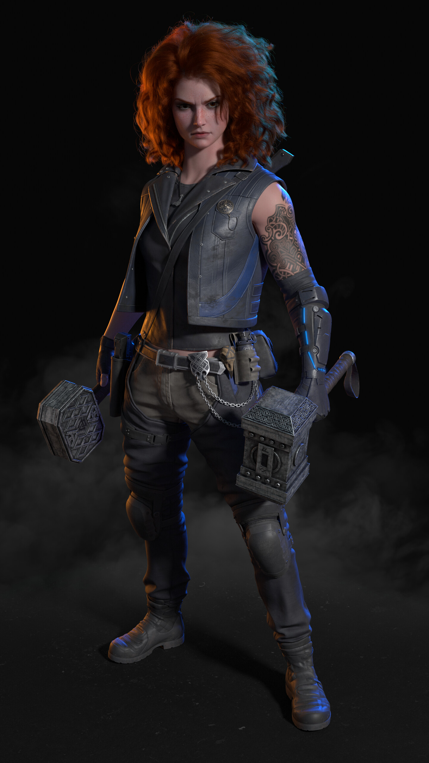 锤｜红发女郎｜艺术品