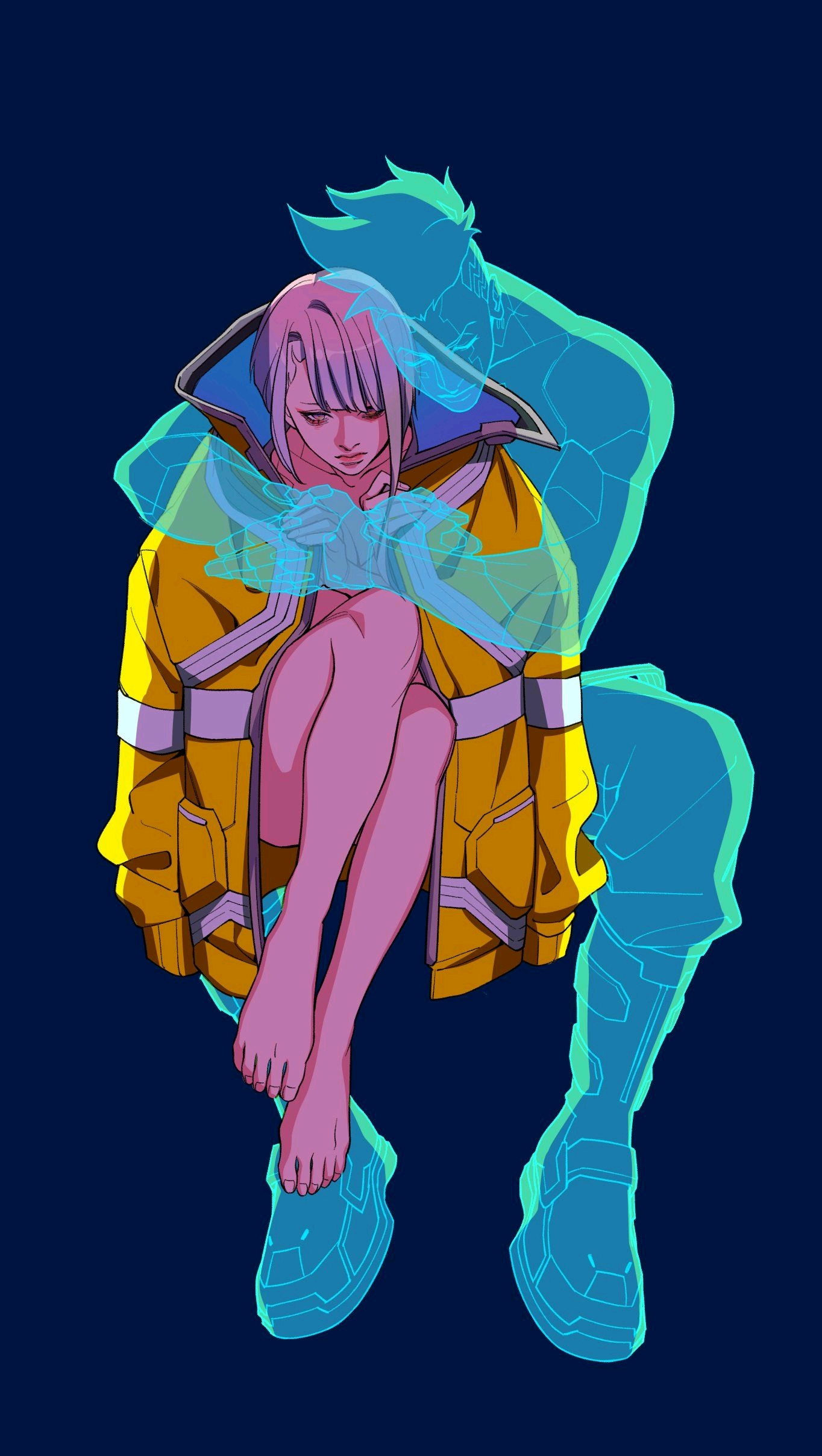 动漫男孩｜露西娜·库辛纳达赛博朋克边缘跑者｜动漫女孩