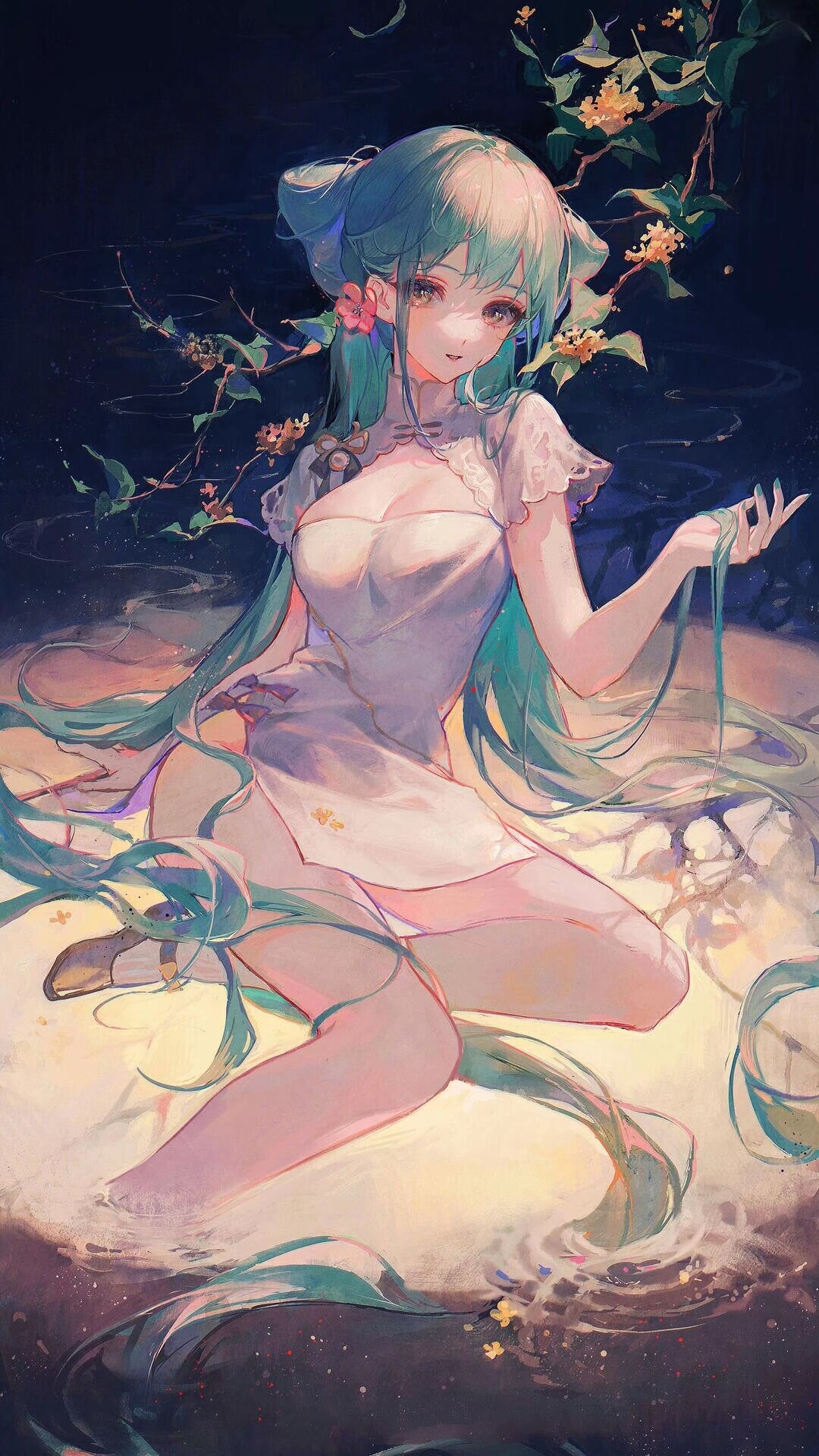 初音未来｜动漫女孩｜坐着