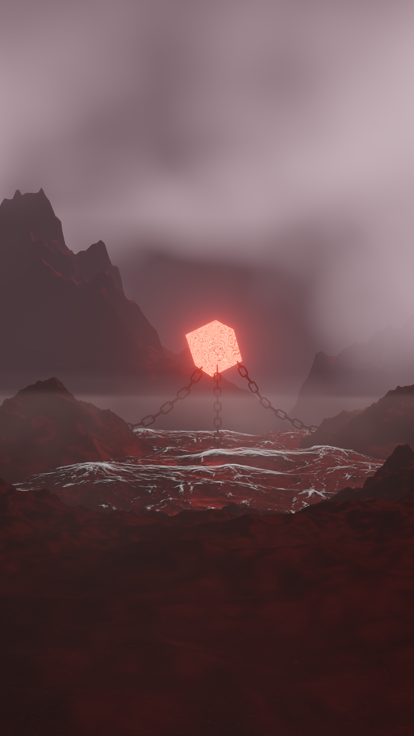 薄雾｜立方体｜链条