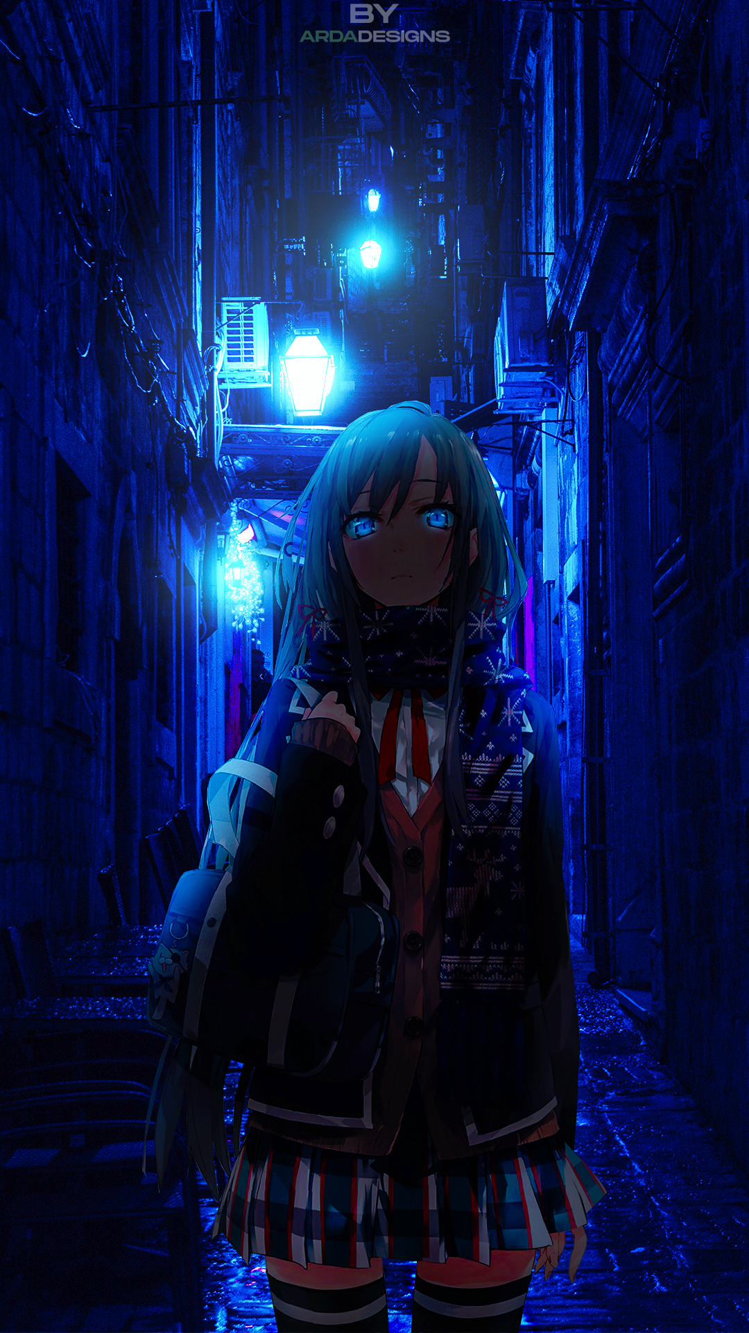 动漫女孩｜蓝光｜夜晚