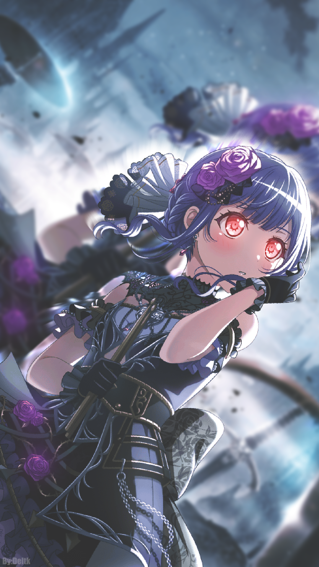 红眼睛｜紫色头发｜动漫女孩