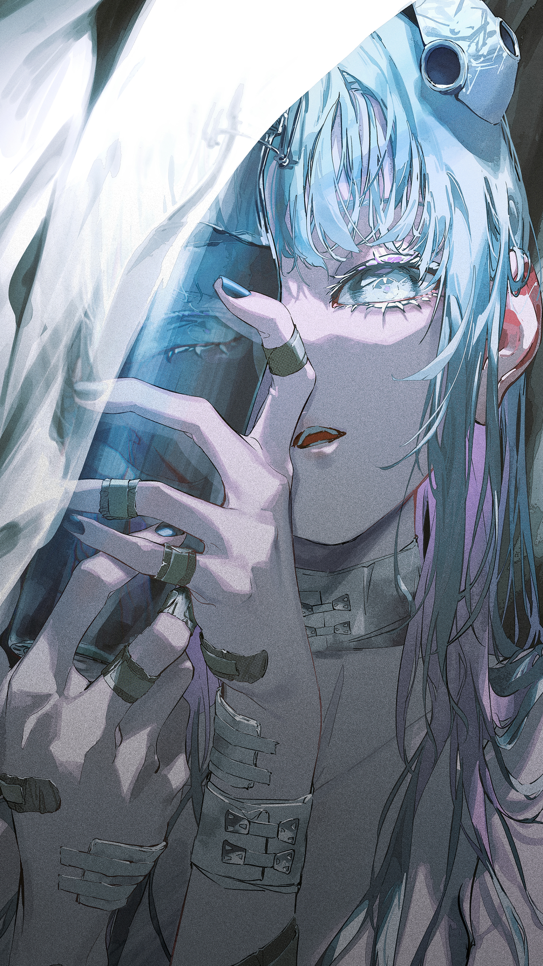 动漫｜动漫女孩｜蓝色头发