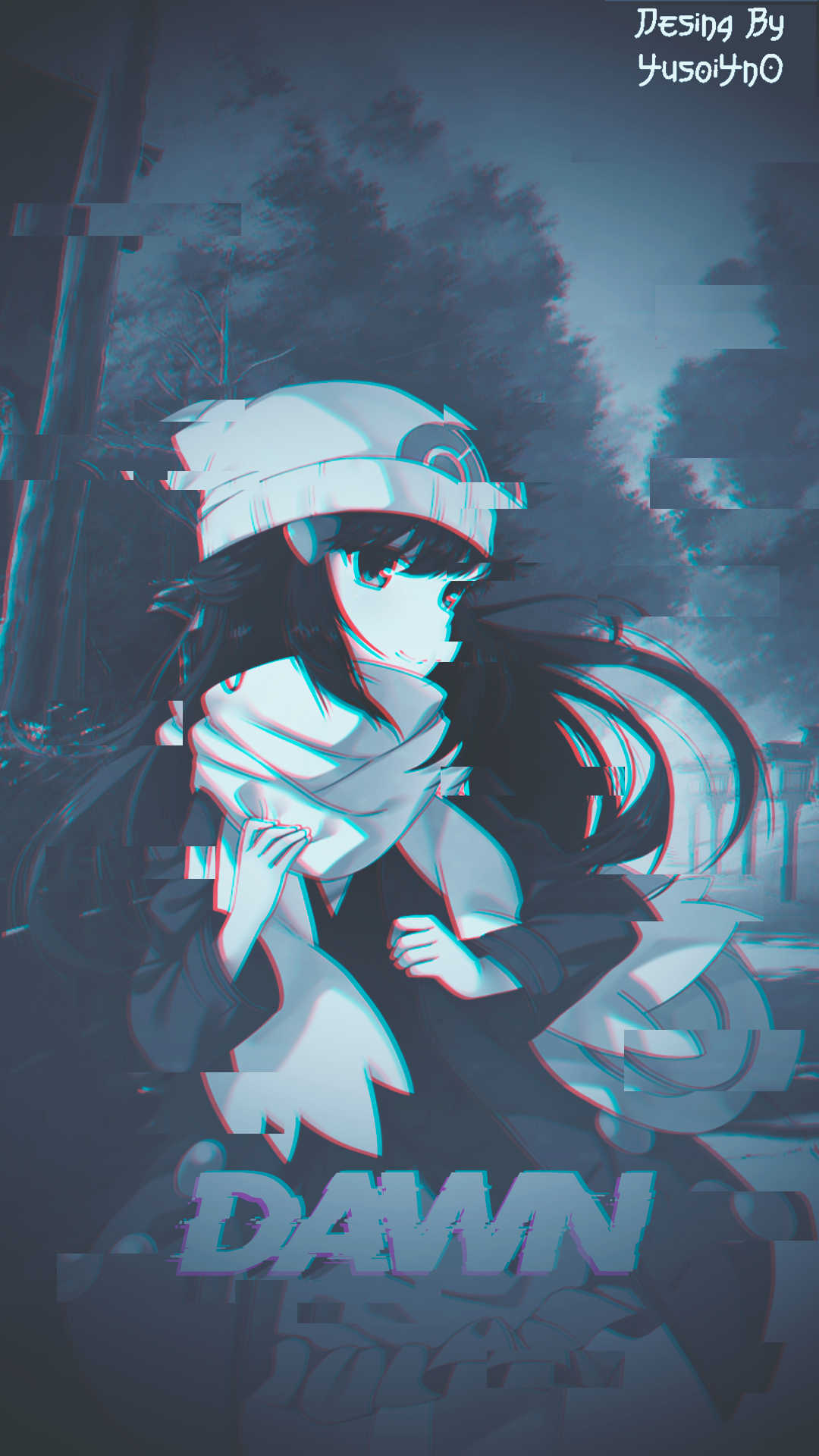 故障艺术｜动漫女孩｜黑头发