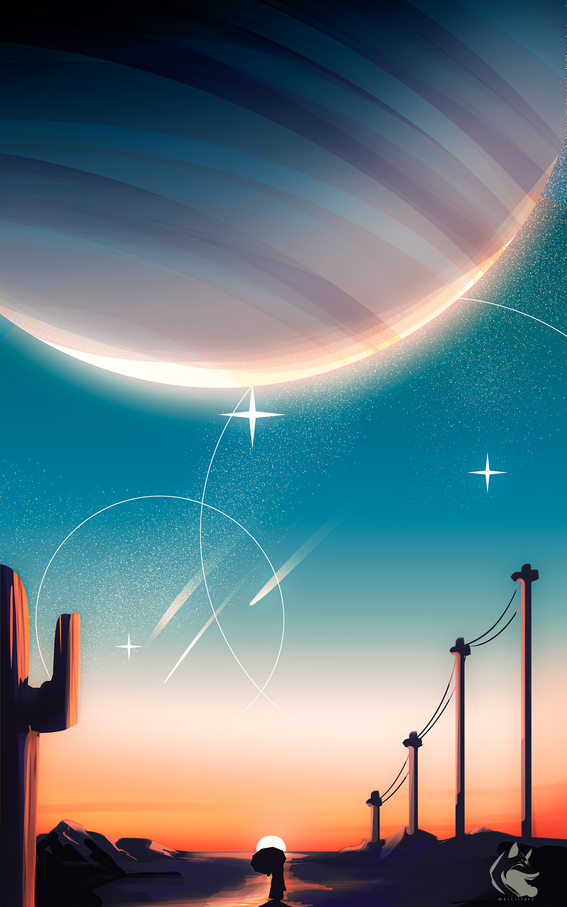 木星｜沙漠｜电线杆