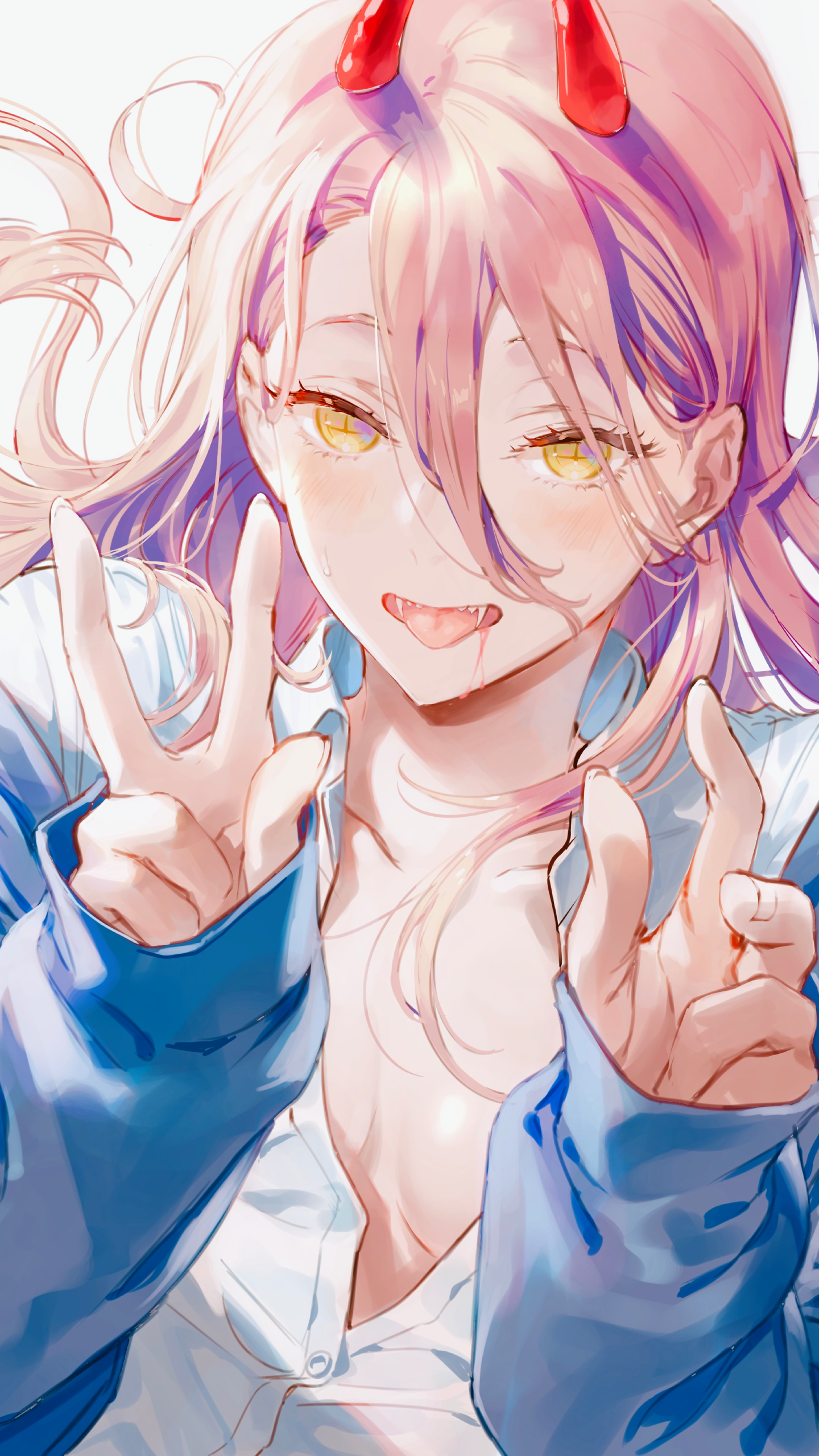 粉红色的头发｜恶魔｜喇叭