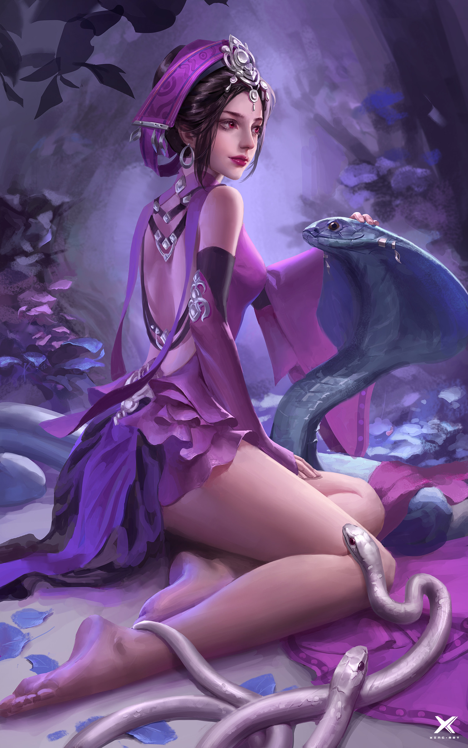 蛇｜艺术品｜幻想女孩