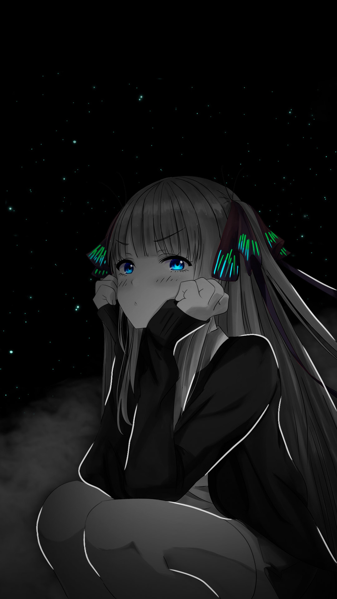 中野二乃｜深色背景｜动漫女孩