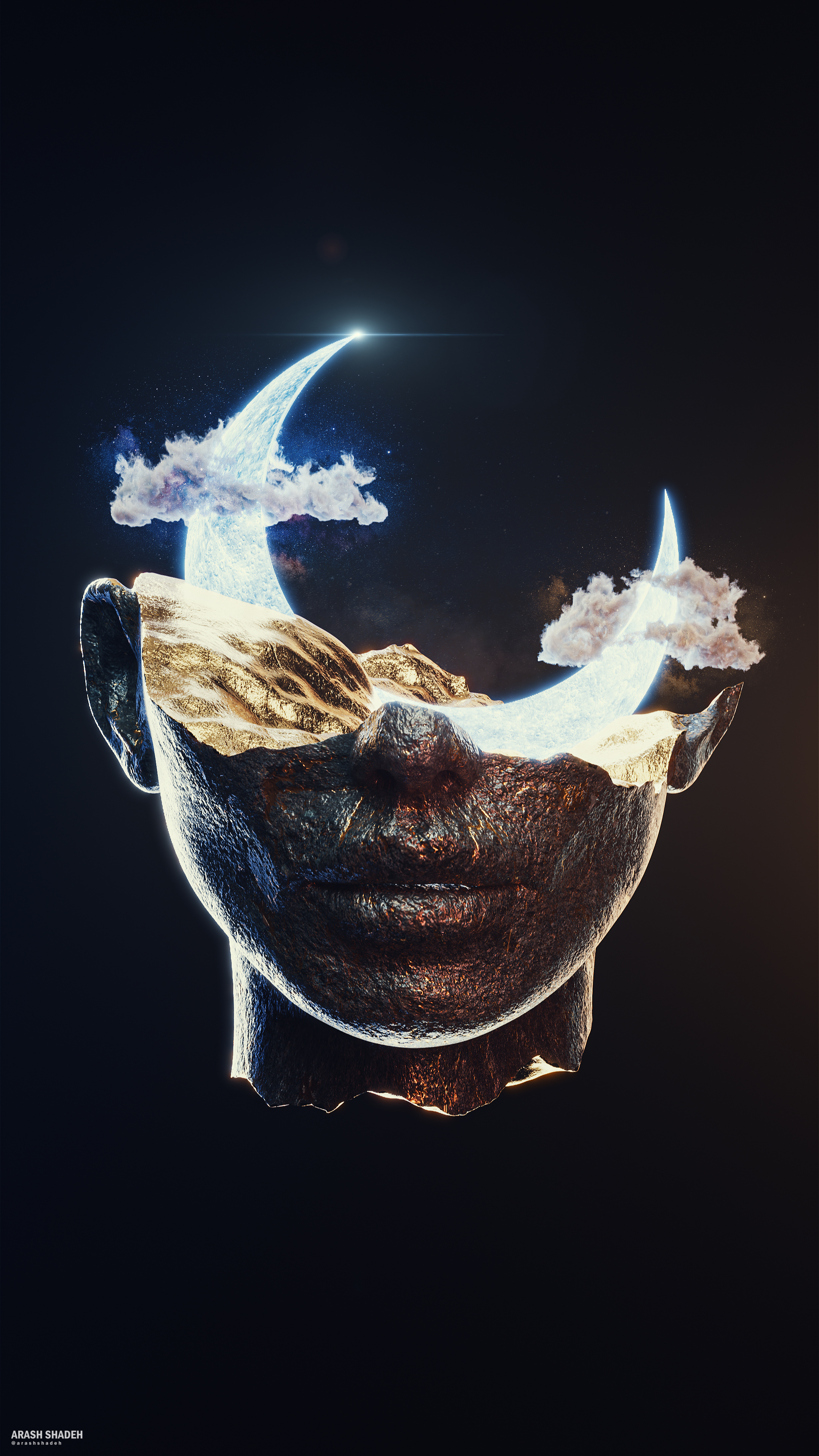 艺术品｜月亮｜云