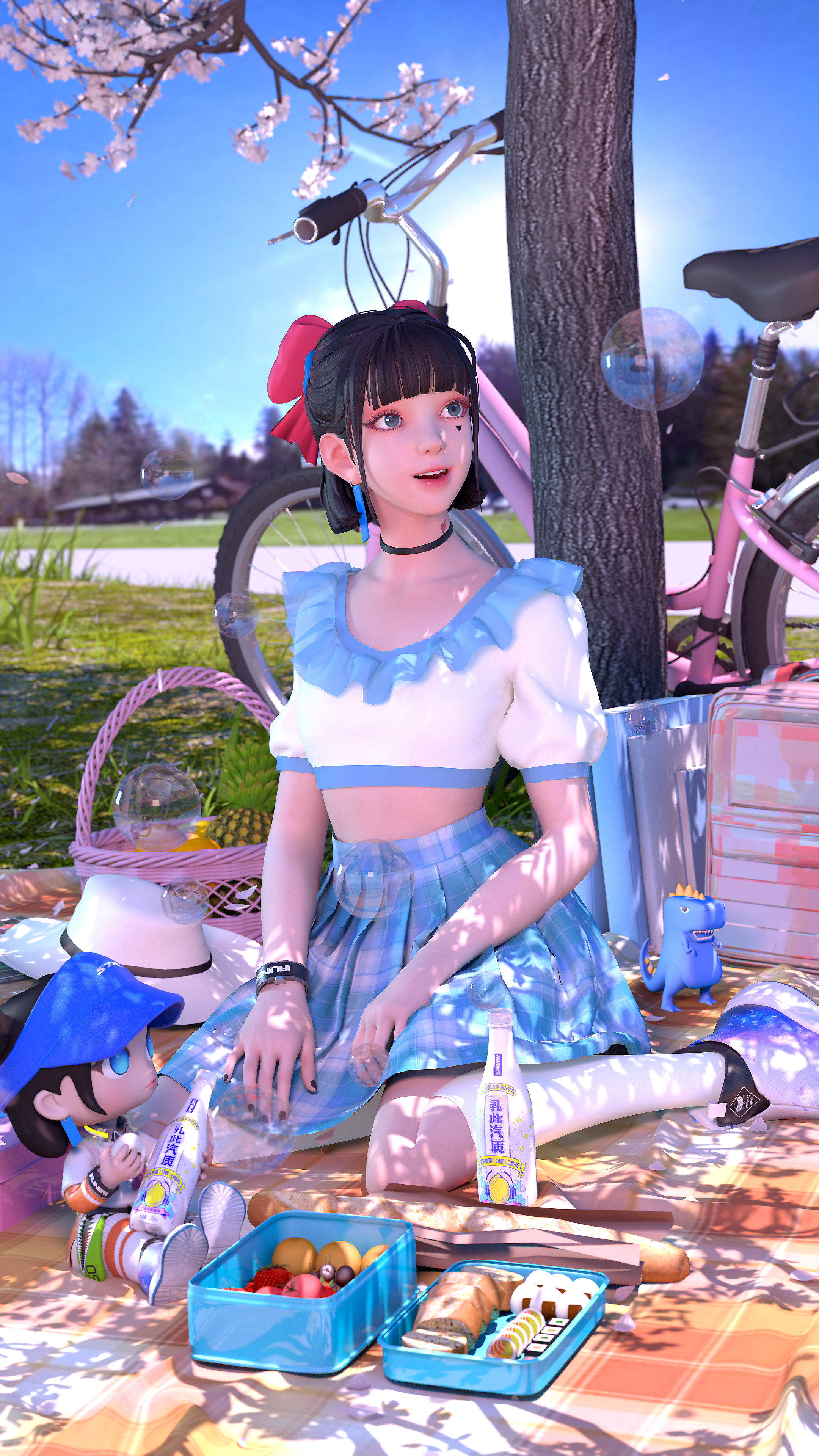 头发蝴蝶结｜济源美｜跪着