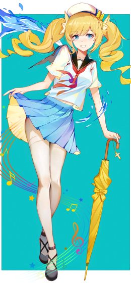 动漫女孩｜校服｜芭芭拉原神冲击