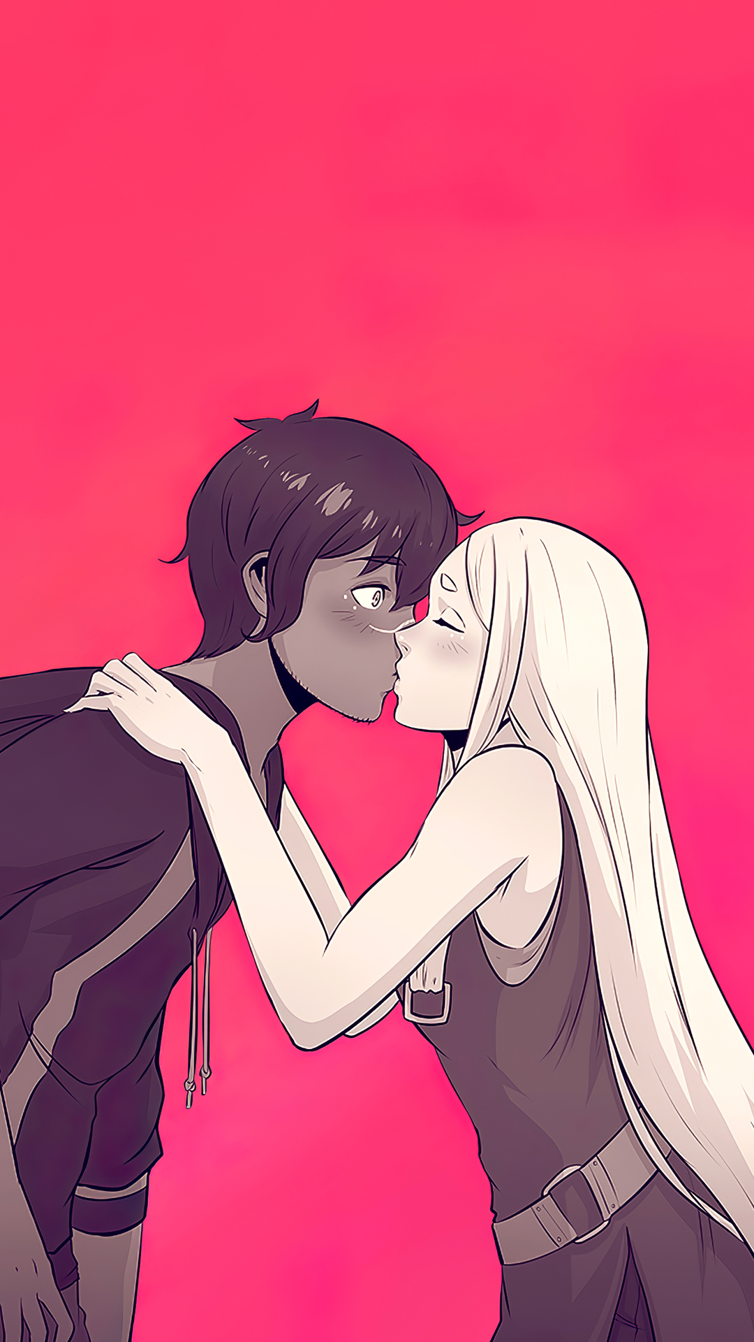 简单的背景｜视频游戏艺术｜接吻