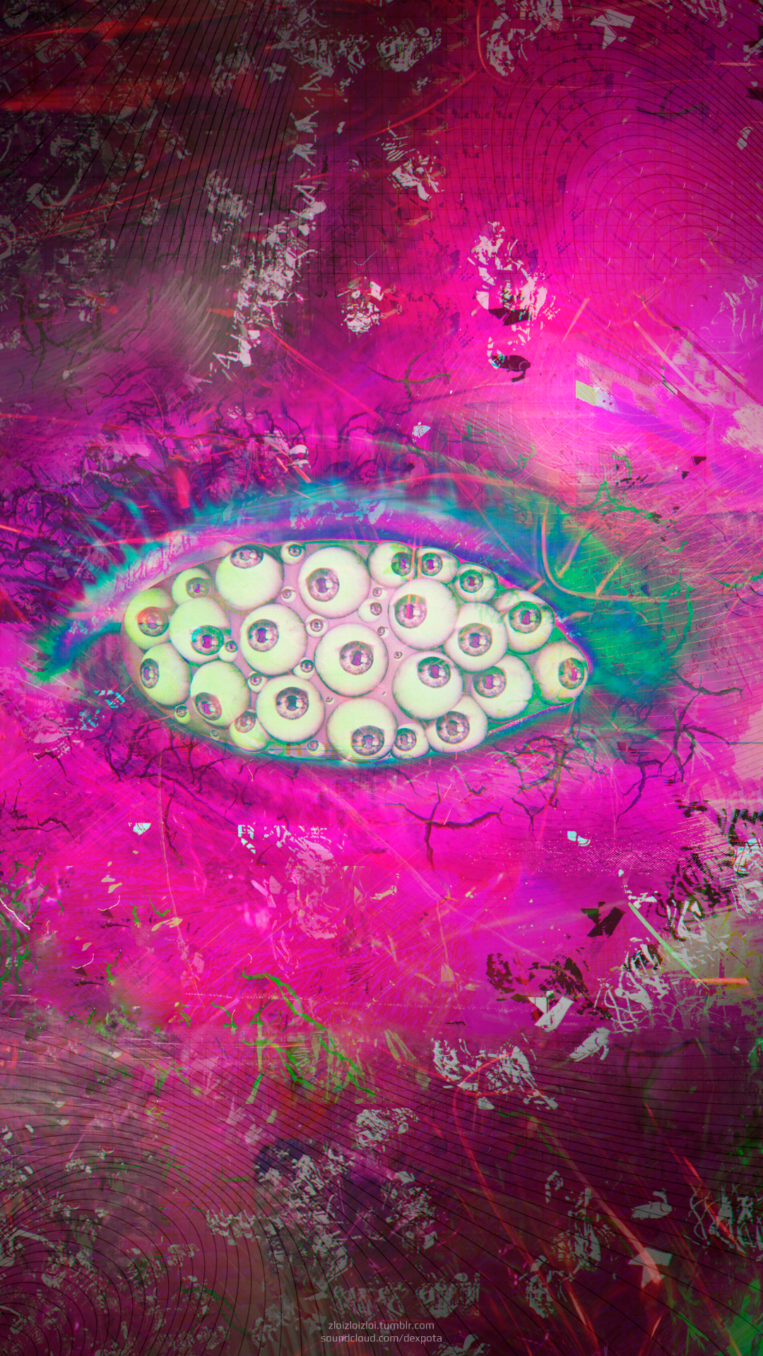 眼睛｜故障艺术｜抽象