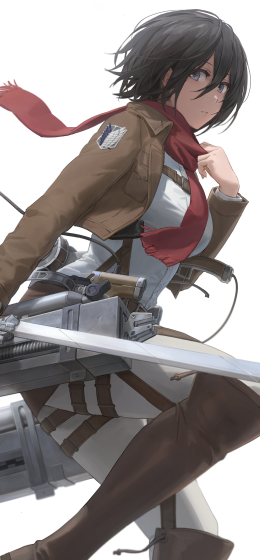 三笠阿克曼｜动漫女孩｜持剑的妇女