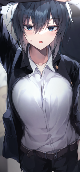 黑头发｜举起双臂｜动漫