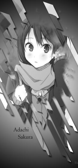 动漫女孩｜足立樱花｜看着观众