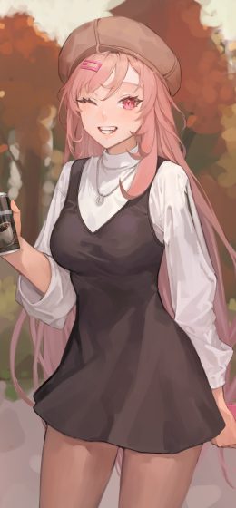 纵向显示｜动漫女孩｜咖啡