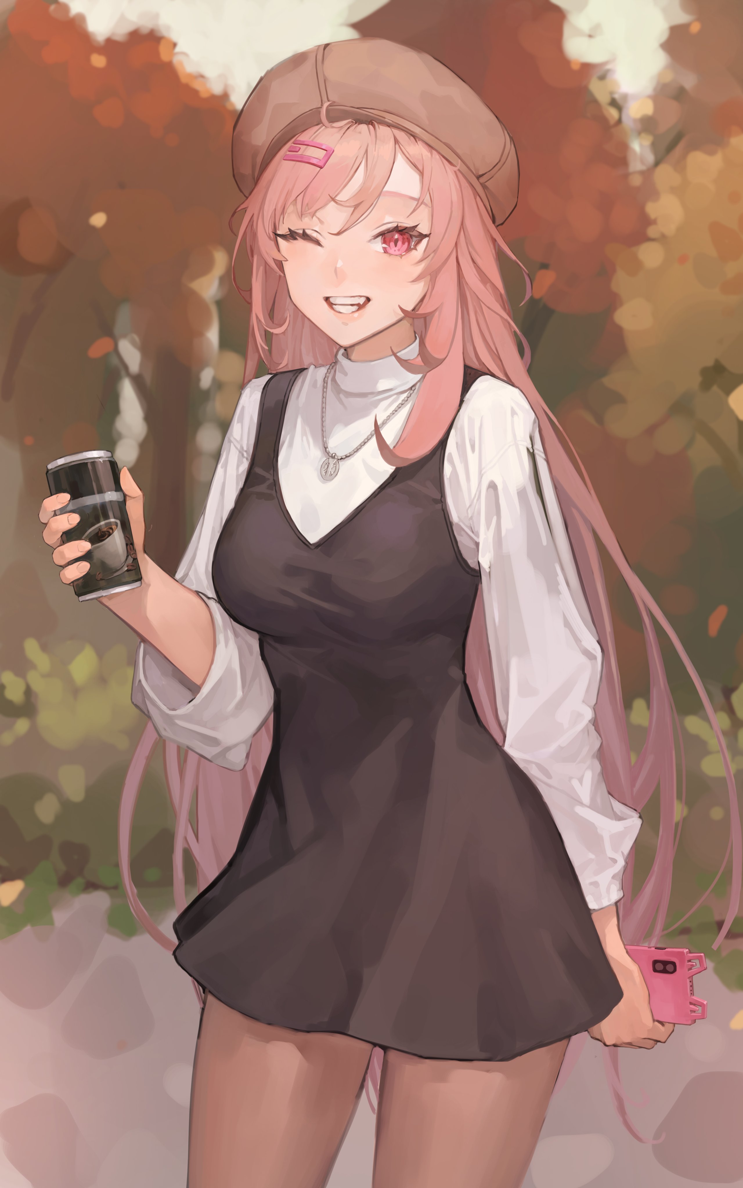 纵向显示｜动漫女孩｜咖啡