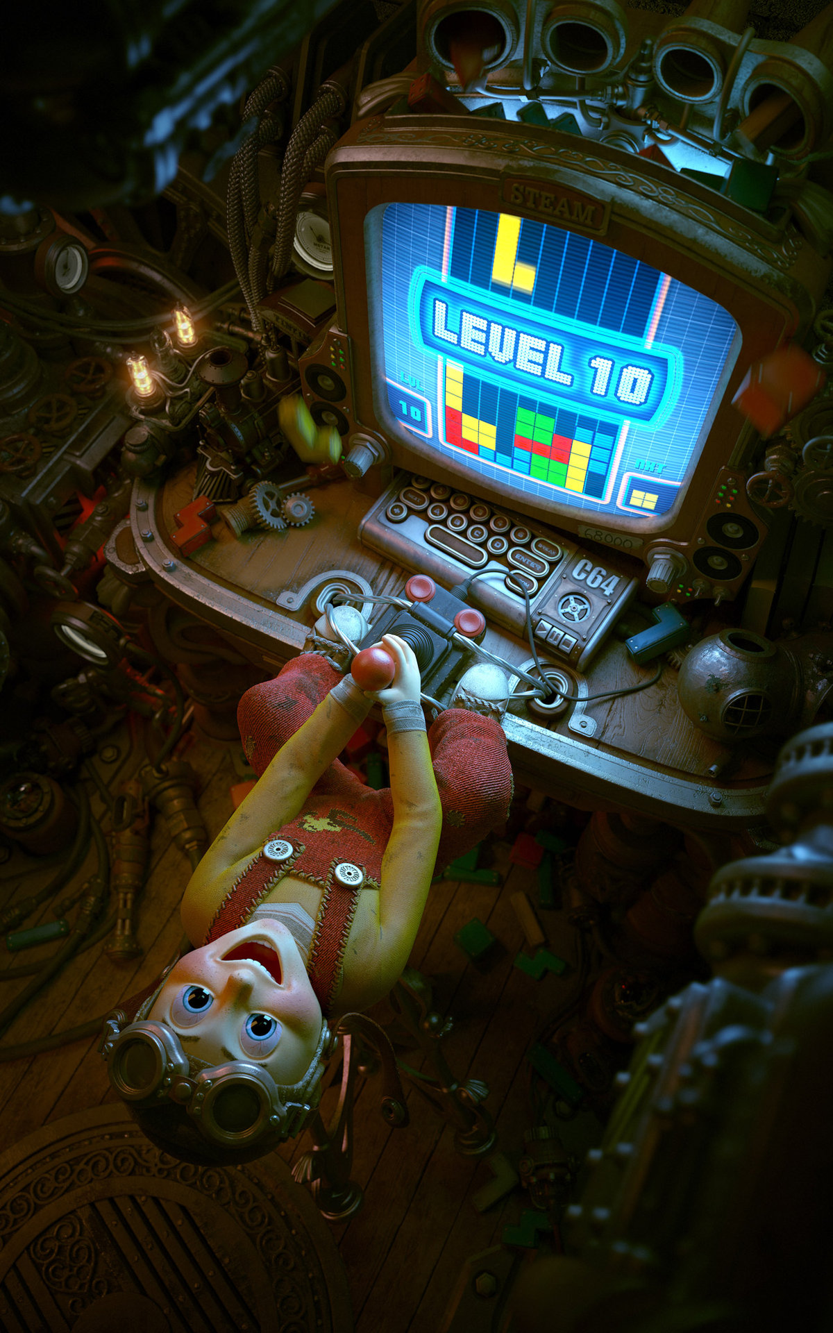 数字艺术｜游戏玩家｜俄罗斯方块