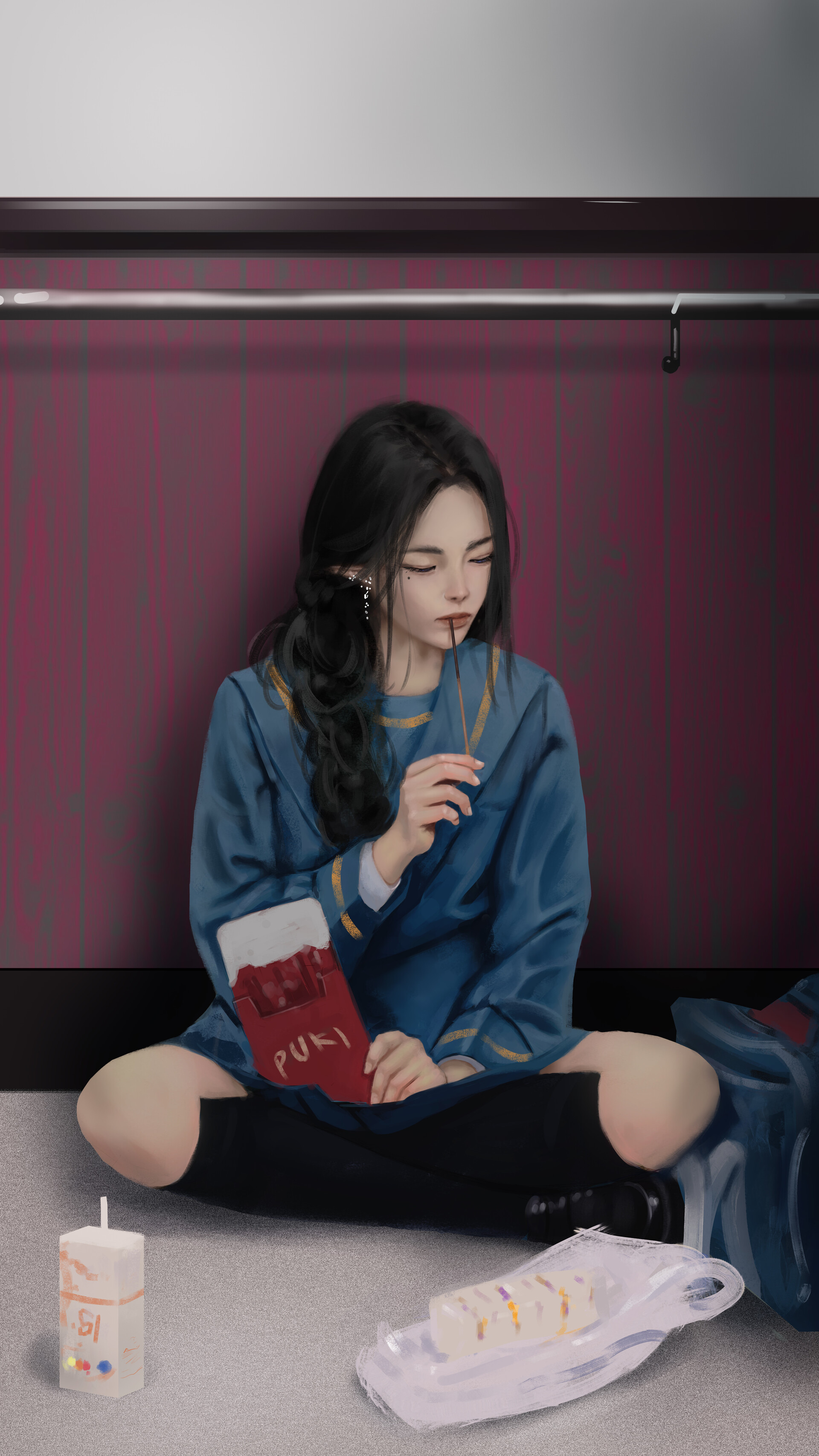 袜子｜黑袜子｜数字绘画