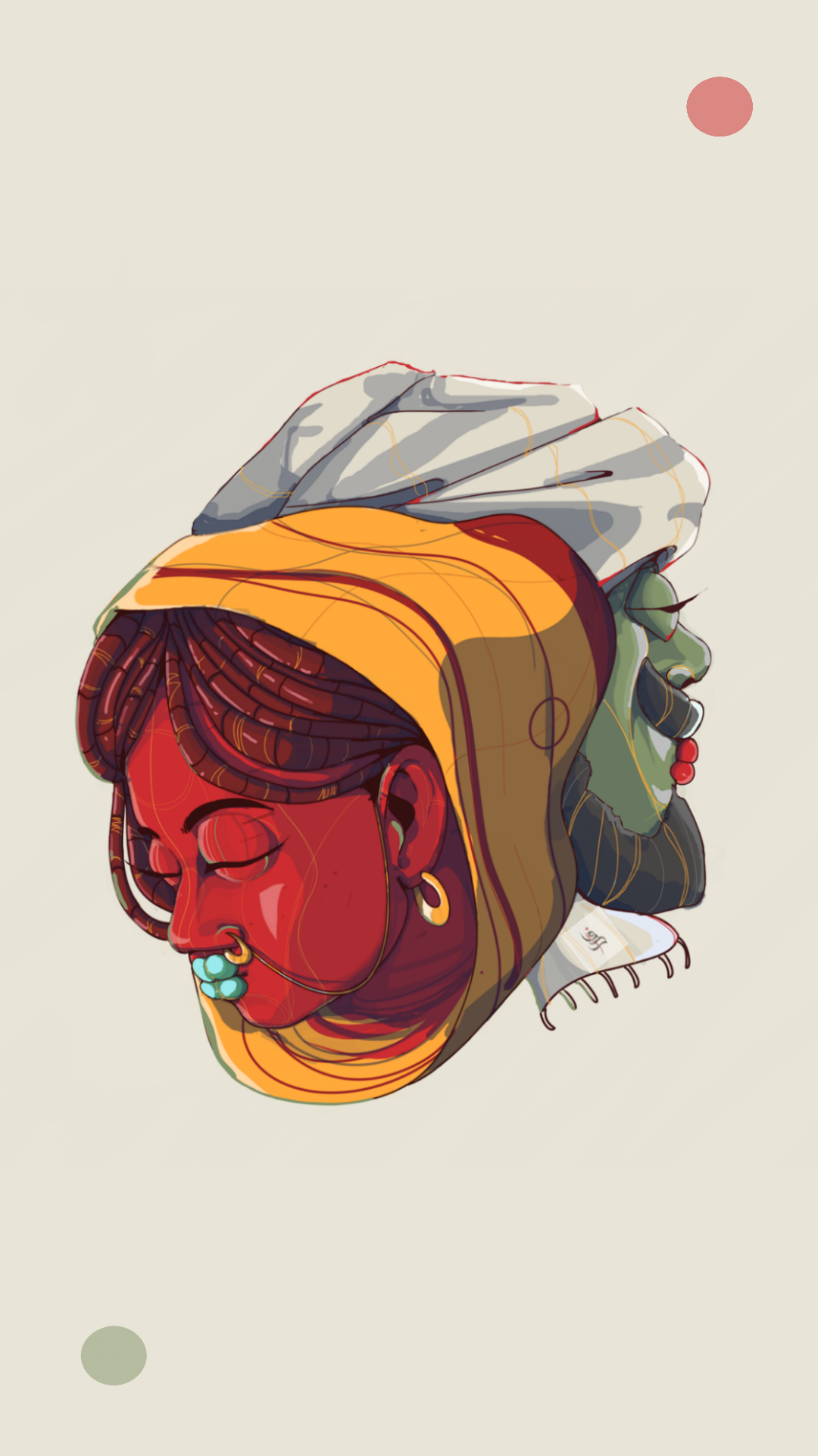 女性｜数字艺术｜插图