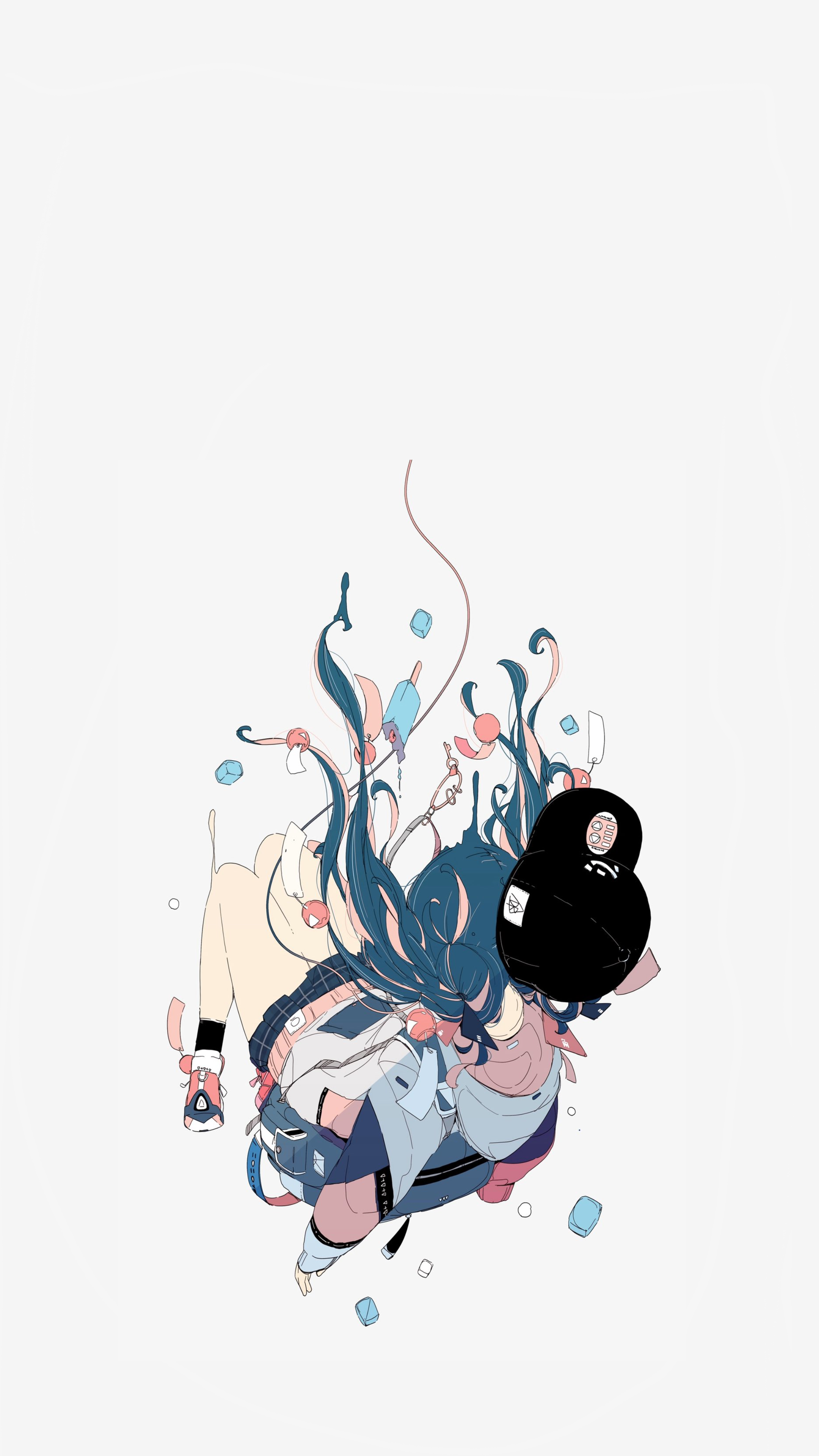 动漫｜白色背景｜动漫女孩