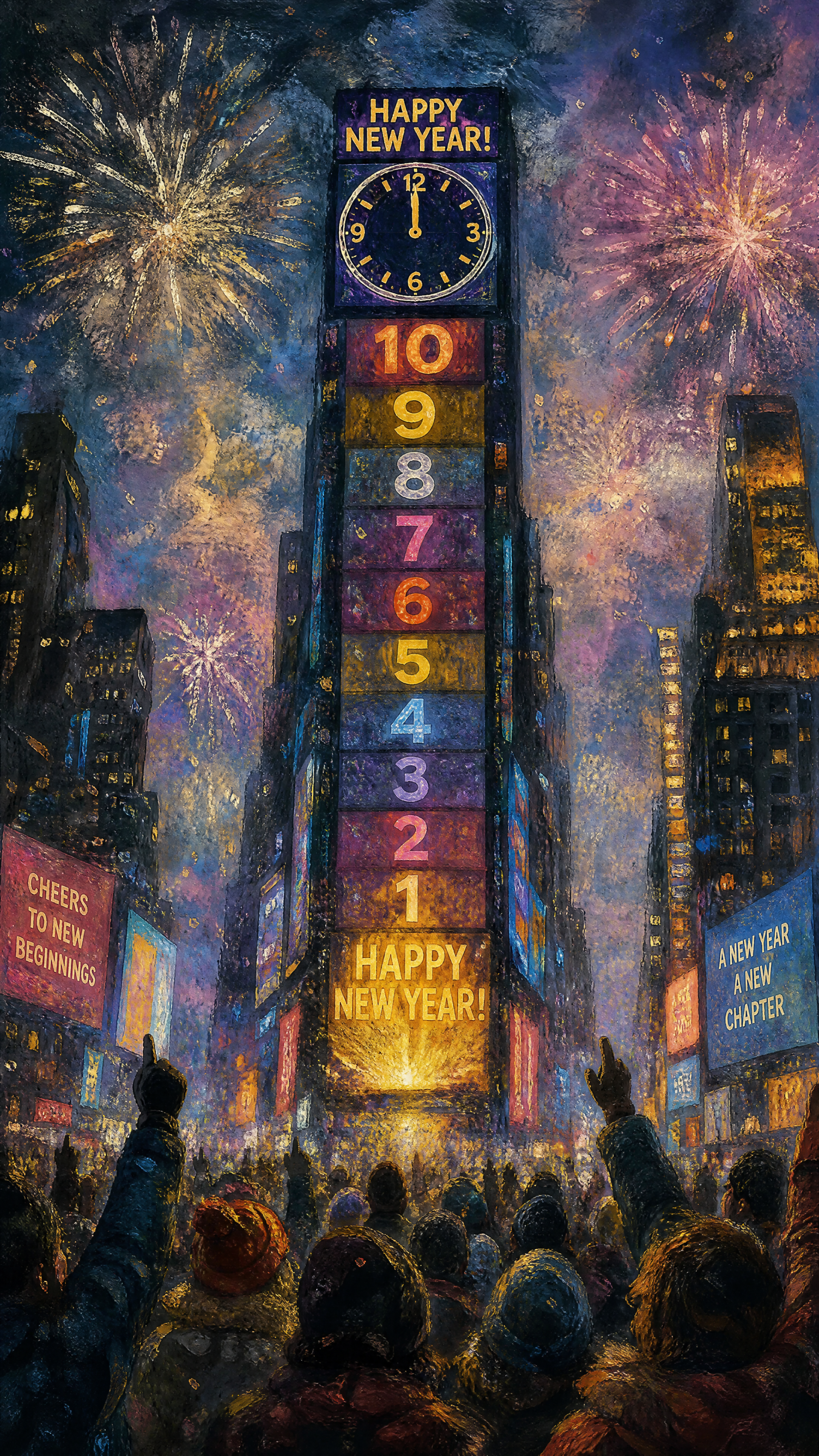 午夜倒计时 — 新年 iPhone 壁纸