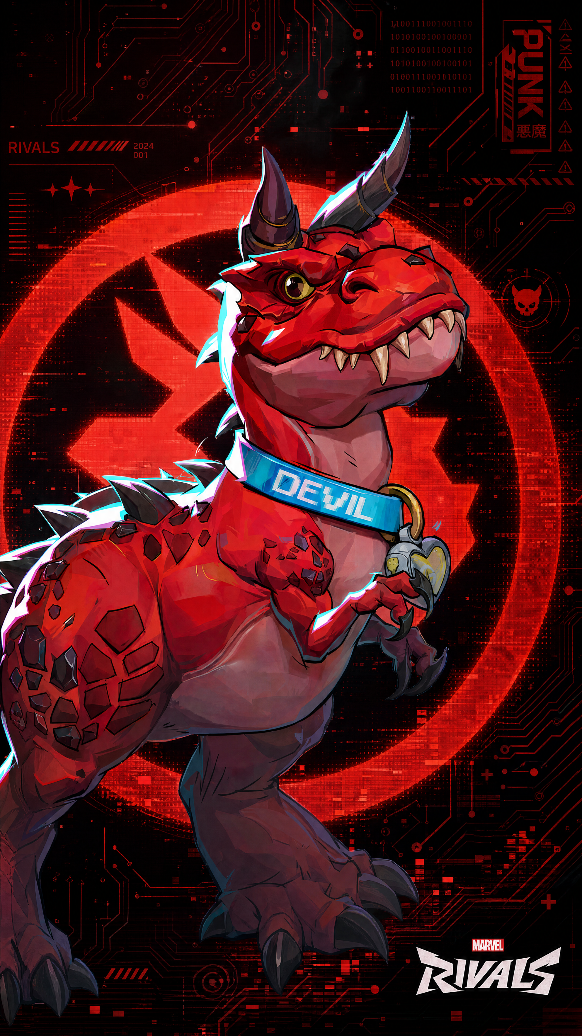 魔鬼恐龙 – Marvel Rivals iPhone 壁纸