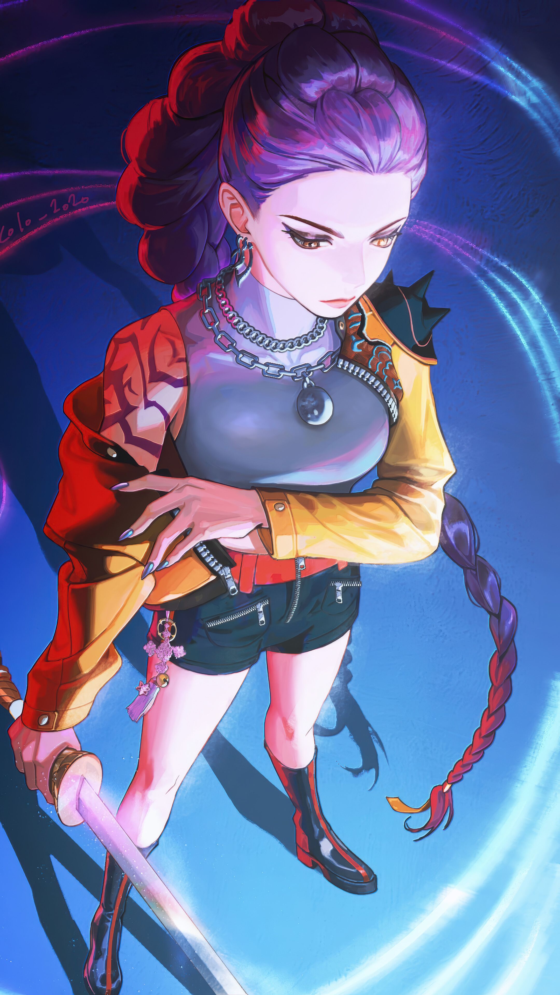 kpopdemonhunters｜yellowjacket｜purplehair