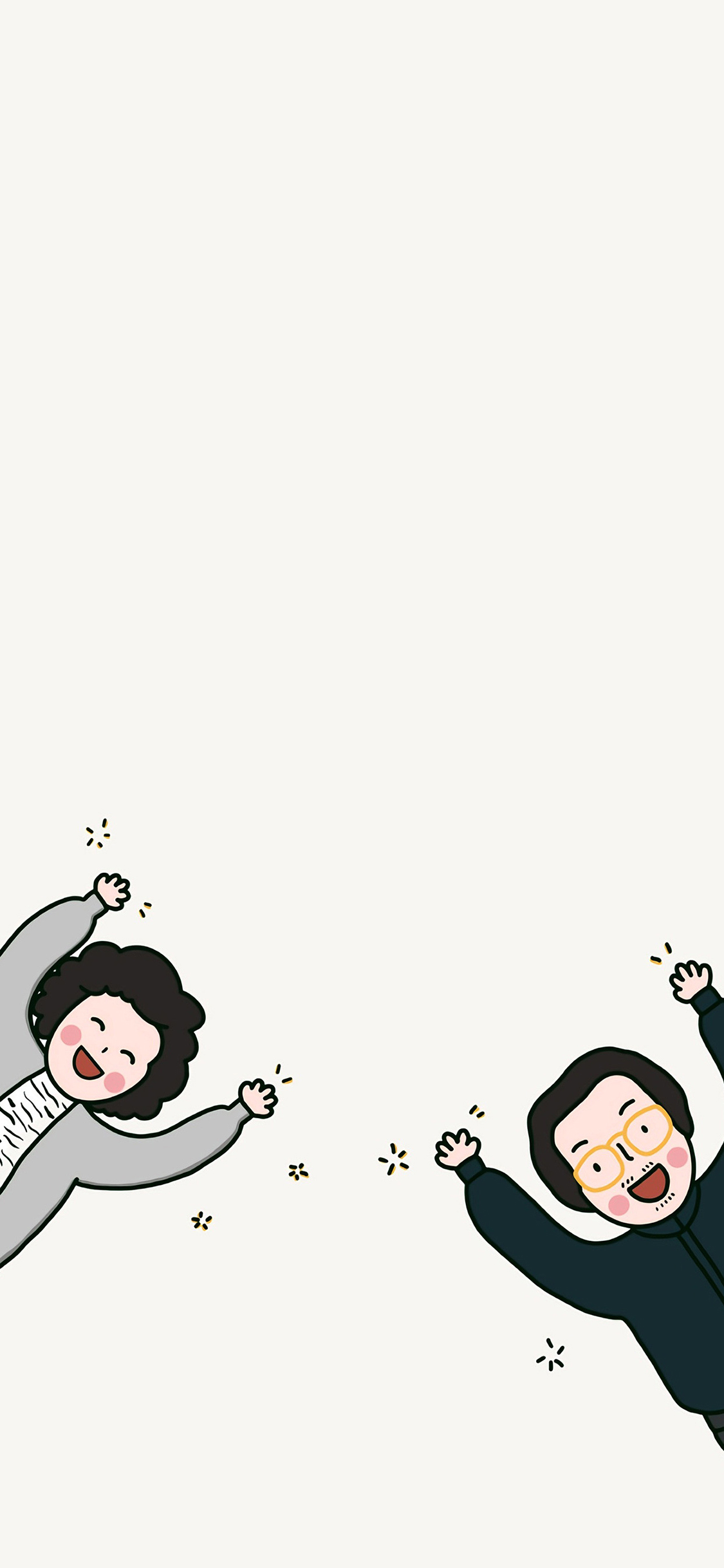 [2436×1125]1988 豹纹女士 韩剧 夫妇 卡通 苹果手机动漫壁纸图片