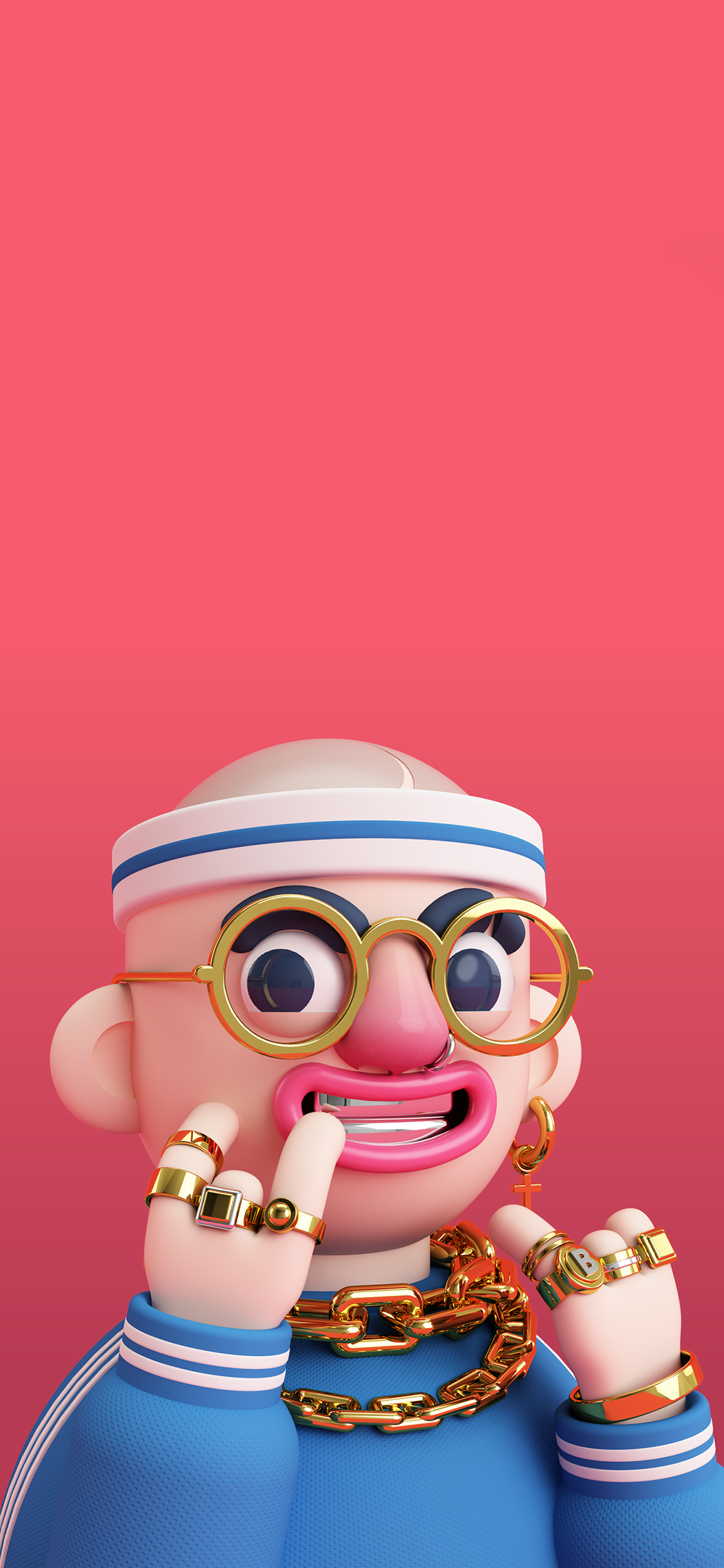 [2436×1125]3D 歌手 摇滚 rock 苹果手机动漫壁纸图片