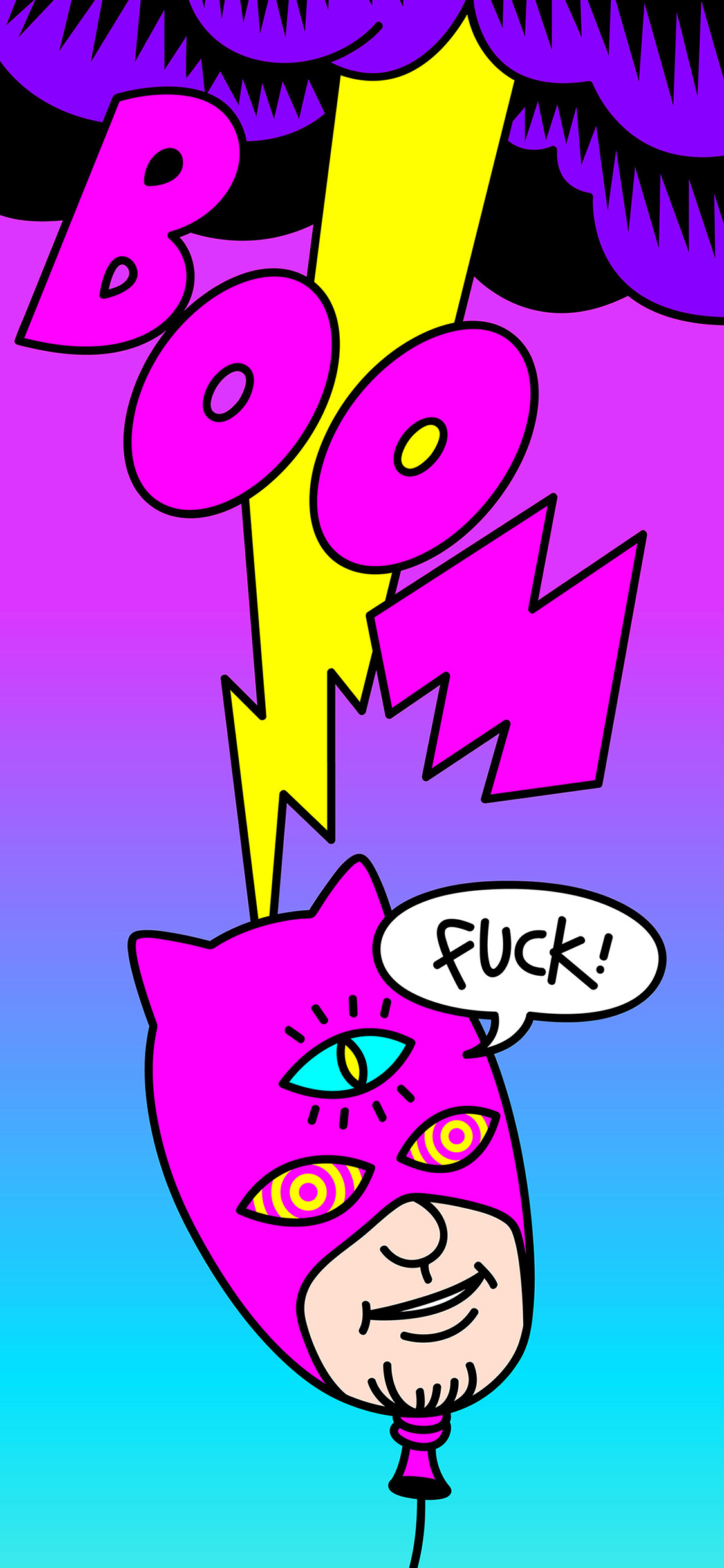 [2436×1125]Blissman插画 YandB作品 色彩 苹果手机动漫壁纸图片