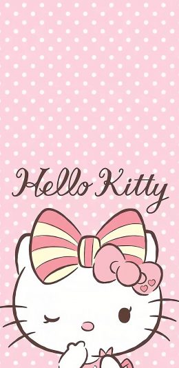 [2436x1125]Hello Kitty 凯特猫 粉色 可爱 苹果手机动漫壁纸图片
