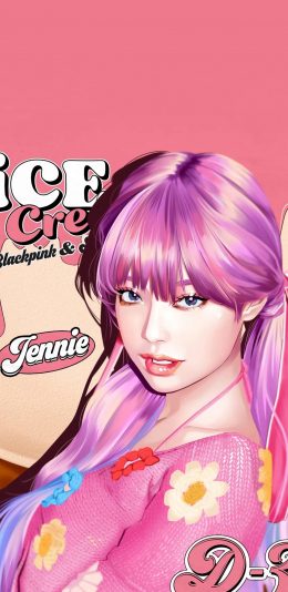 [2436x1125]Jennie 韩国 女星 插图 苹果手机动漫壁纸图片