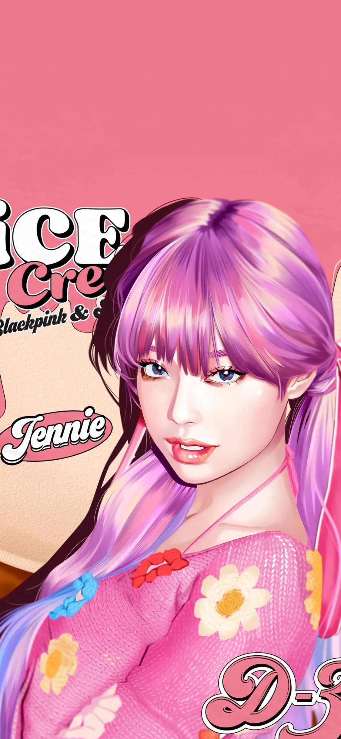 [2436×1125]Jennie 韩国 女星 插图 苹果手机动漫壁纸图片