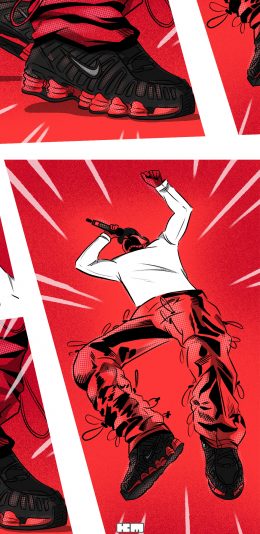 [2436x1125]Kody Mason Nike 鞋子（取自微博：G195） 苹果手机动漫壁纸图片