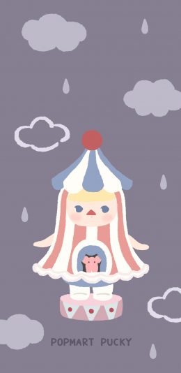 [2436x1125]Pop Mart 毕奇马戏团 系列 （取自微博：奶鹿–JUNE） 苹果手机动漫壁纸图片