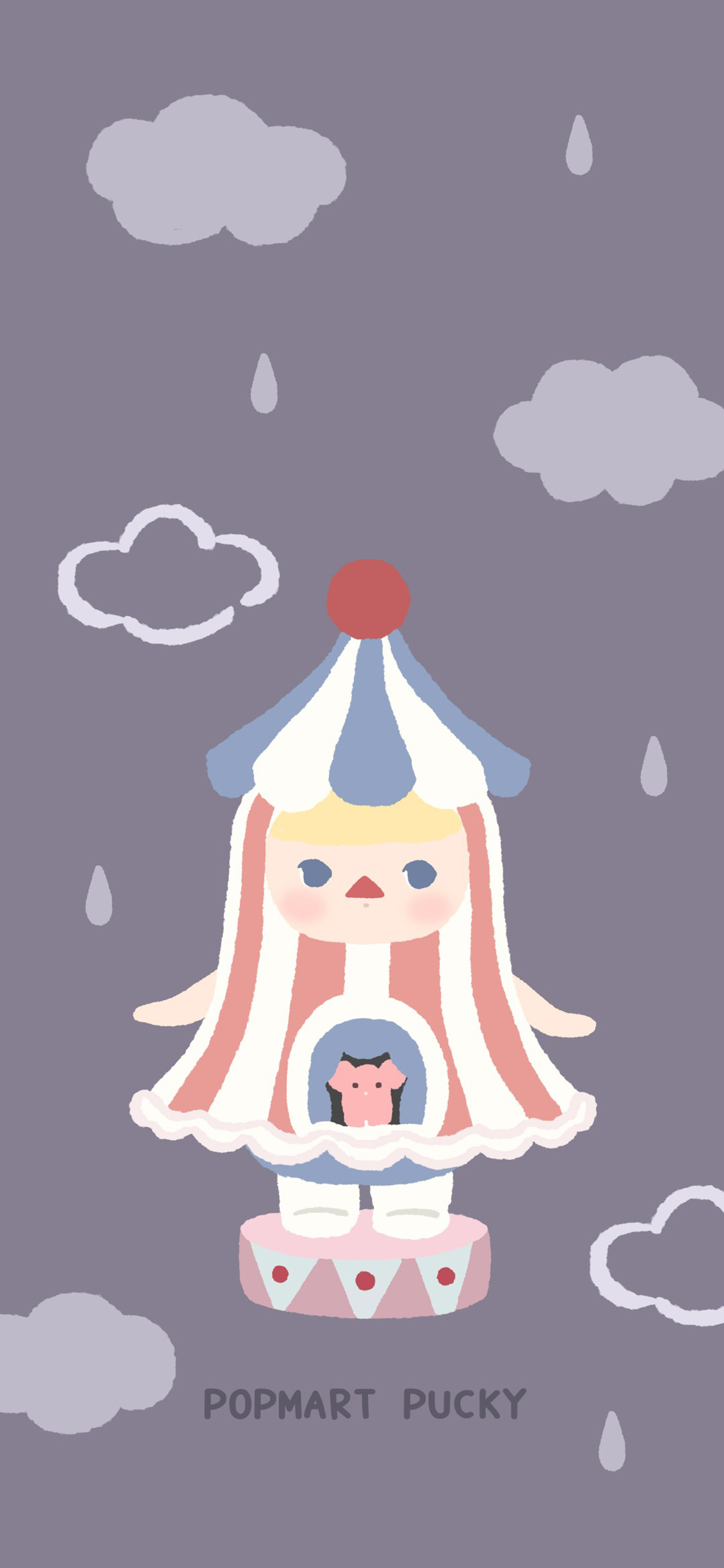 [2436×1125]Pop Mart 毕奇马戏团 系列 （取自微博：奶鹿–JUNE） 苹果手机动漫壁纸图片