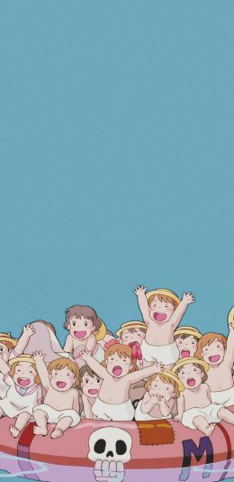 [2436x1125]Q版 动漫 海贼王 草帽 苹果手机动漫壁纸图片