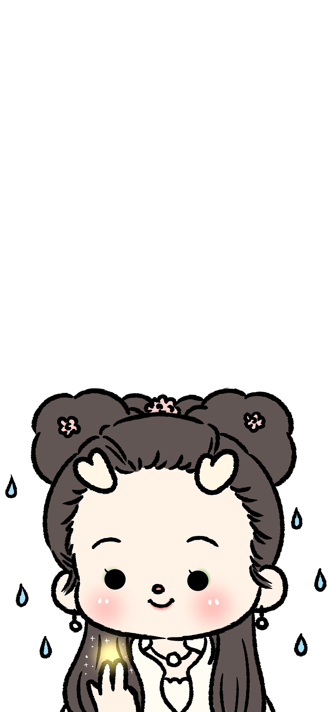 [2436×1125]Q版 春光灿烂猪八戒 小龙女 苹果手机动漫壁纸图片