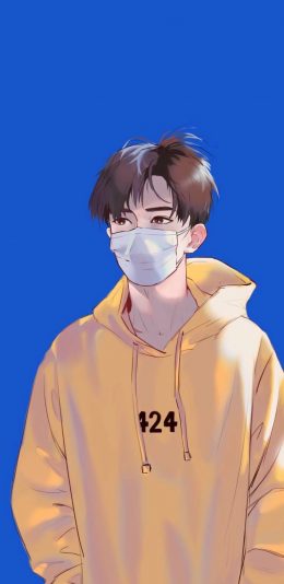 [2436x1125]TFBOYS 易烊千玺 动漫版 苹果手机动漫壁纸图片