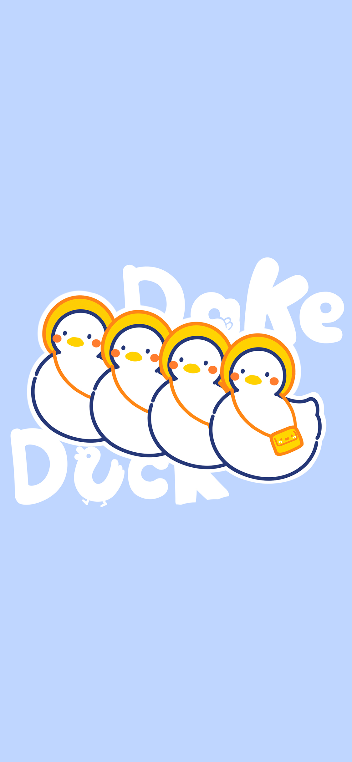 [2436×1125]duck 达可鸭 可爱 鸭 卡通 苹果手机动漫壁纸图片