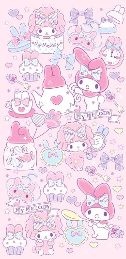 [2436x1125]melody 卡通 粉色 少女 可爱 卡通 苹果手机动漫壁纸图片
