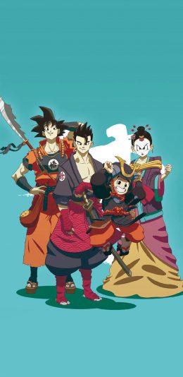 [2436x1125]七龙珠 日漫 孙悟空 午饭 克林 苹果手机动漫壁纸图片