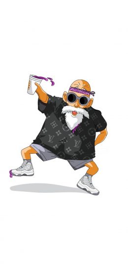 [2436x1125]七龙珠 龟仙人 动漫 潮图 苹果手机动漫壁纸图片