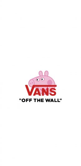 [2436x1125]万斯 vans 小猪佩奇 双标 苹果手机动漫壁纸图片